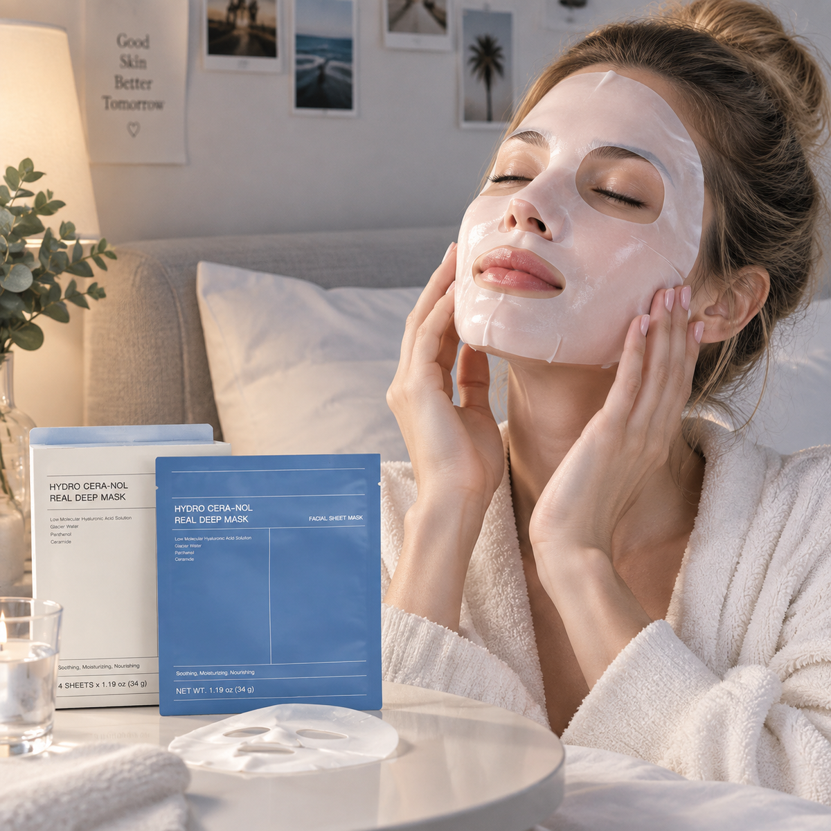 Deeply Moisturizing and Hydrating White Infusion Collagen Mask